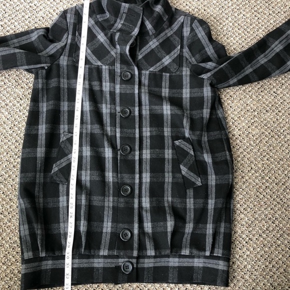 AVANT PREMIERE Black and Grey Wool Coat - Picture 6 of 10